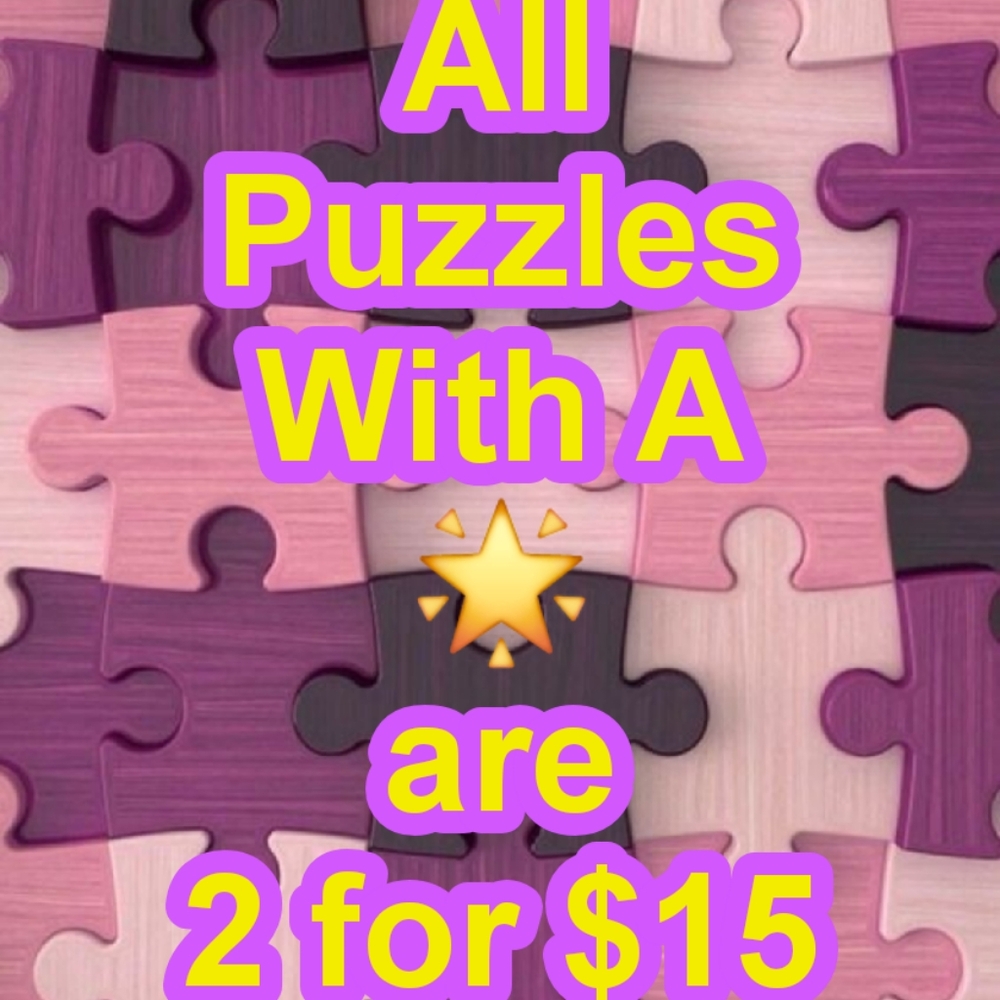 All Puzzles in My Closet with a ⭐️ Are 3 for $15